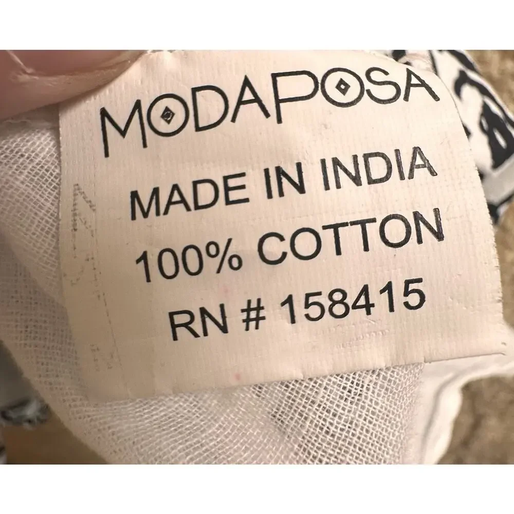 ModaPosa Womens XS Black White Floral Sleeveless Swing Dress Lace Up Back‎ Lined - Picture 10 of 16